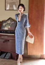 Large Sleeve Qipao 2025 Autumn and Winter Daily Cheongsam Dress