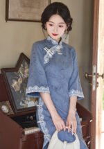 Large Sleeve Qipao 2025 Autumn and Winter Daily Cheongsam Dress