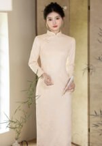 New autumn long sleeved retro Chinese style cheongsam dress