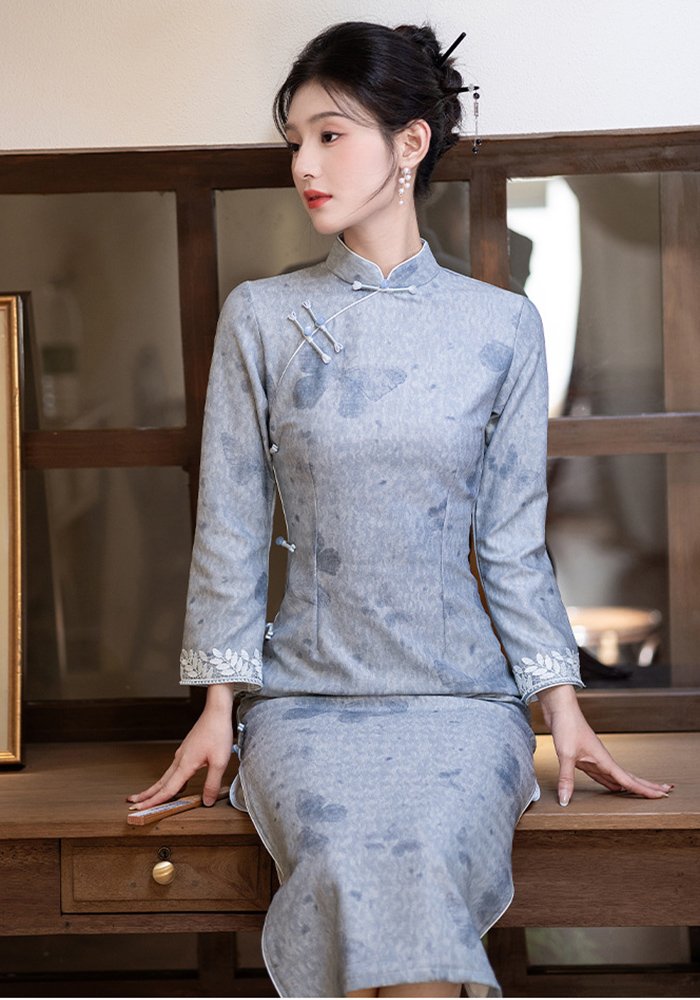 New Autumn Winter Style Slim-Fit Modern Qipao Dress​