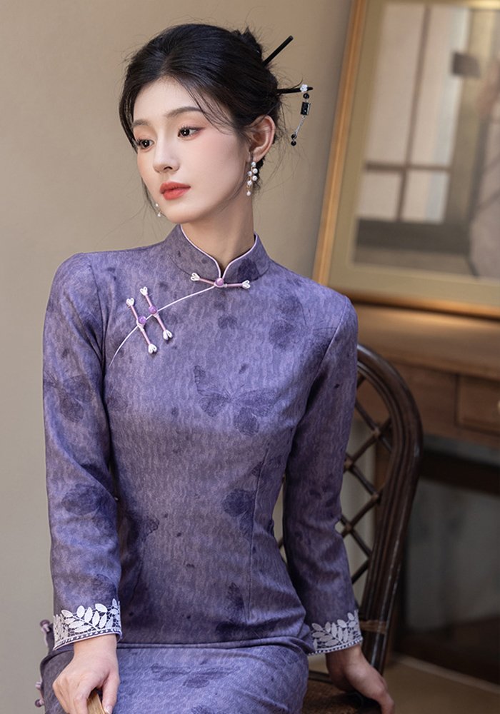 New Autumn Winter Style Slim-Fit Modern Qipao Dress​