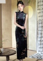 Retro Velvet Cheongsam 2025 Sleeveless Cheongsam