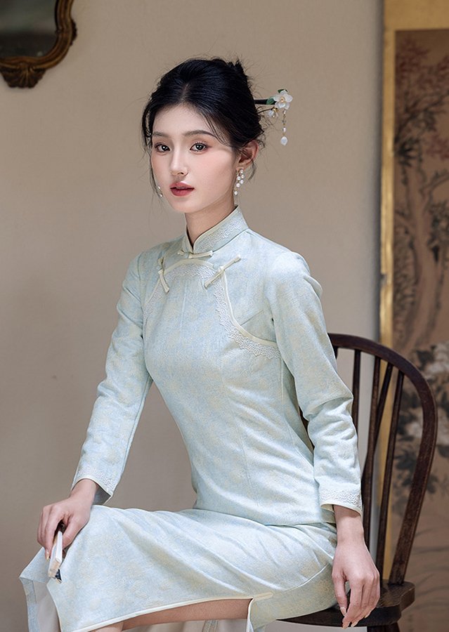 Spring and Autumn new slimming new Chinese cheongsam