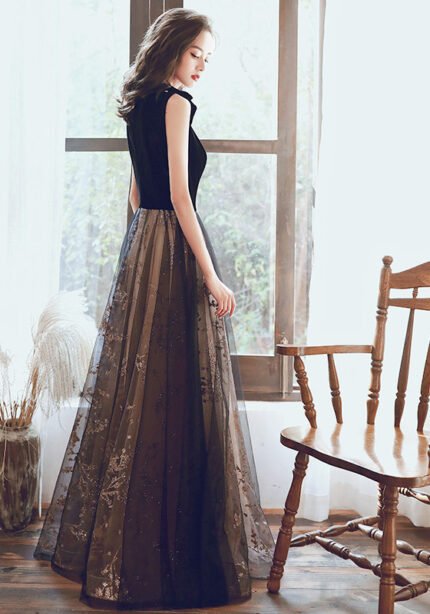 Evening Gown Women's Banquet V-neck Lace Dress