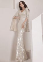 Banquet New Style Evening Dress Elegant Sequin Waist-trimming Mermaid Dress