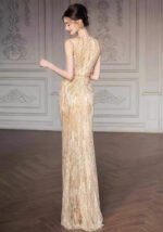 Champagne Gold Sequin Mermaid Gown