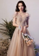 Evening Dress Women's Banquet Elegant Sparkling Evening Gown