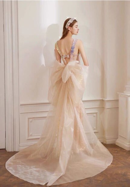 Evening Gown New Sequin Bridesmaid Dress for Wedding & Banquet