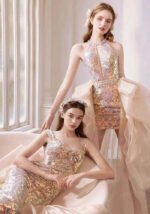 Evening Gown New Sequin Bridesmaid Dress for Wedding & Banquet