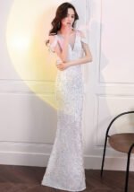 Women's Luxury Sequin Evening Gown Perfect for Banquets Parties Dresses