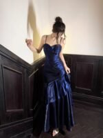 Elegant Royal Blue Spaghetti Strap Prom Dress Mermaid Evening Gown