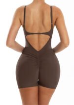 Sleeveless Backless One-Piece Spaghetti Strap Bodycon Yoga Romper