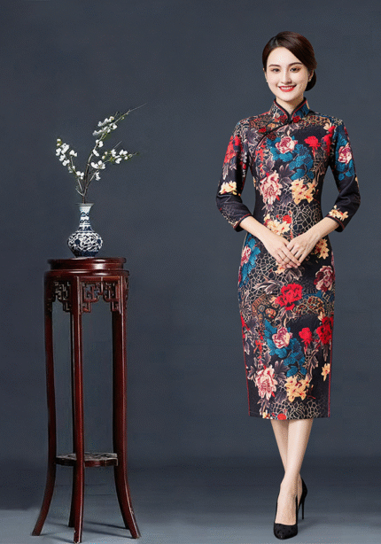 Vintage Chinese Qipao Dress for Women