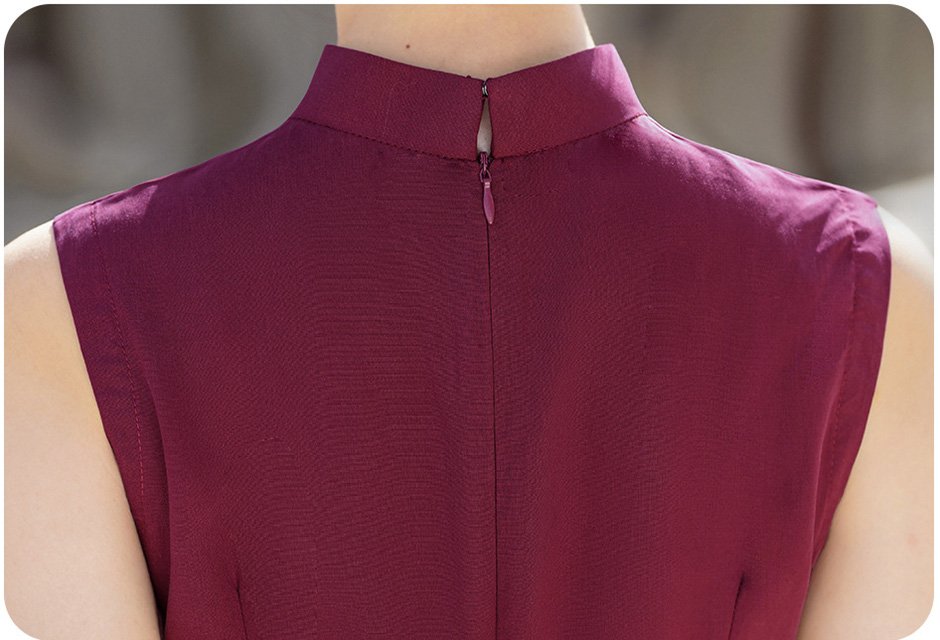 2026 New Elegant Burgundy Cheongsam Dress