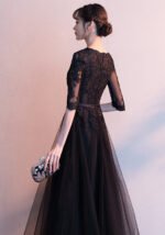 Elegant A-Line Lace Tulle Evening Gown Formal Prom Dress