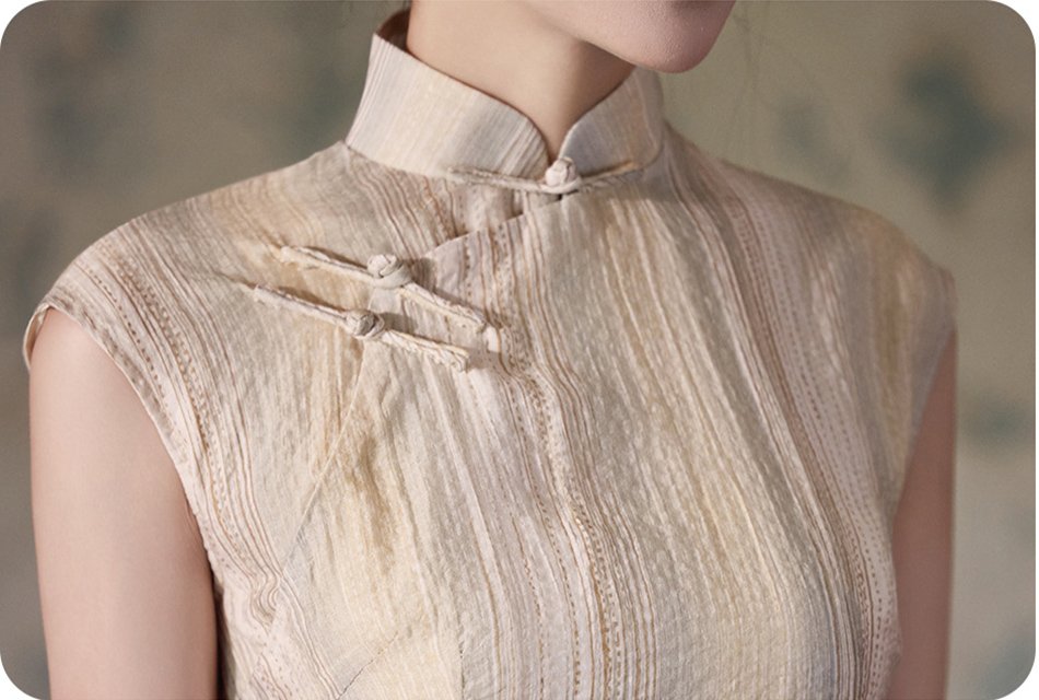 Elegant Mandarin Collar Sleeveless Maxi with Side Slit