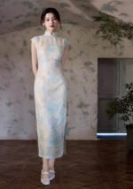 Elegant Mandarin Collar Slim Fit with Side Slits for Women