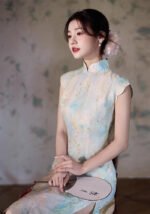 Elegant Mandarin Collar Slim Fit with Side Slits for Women