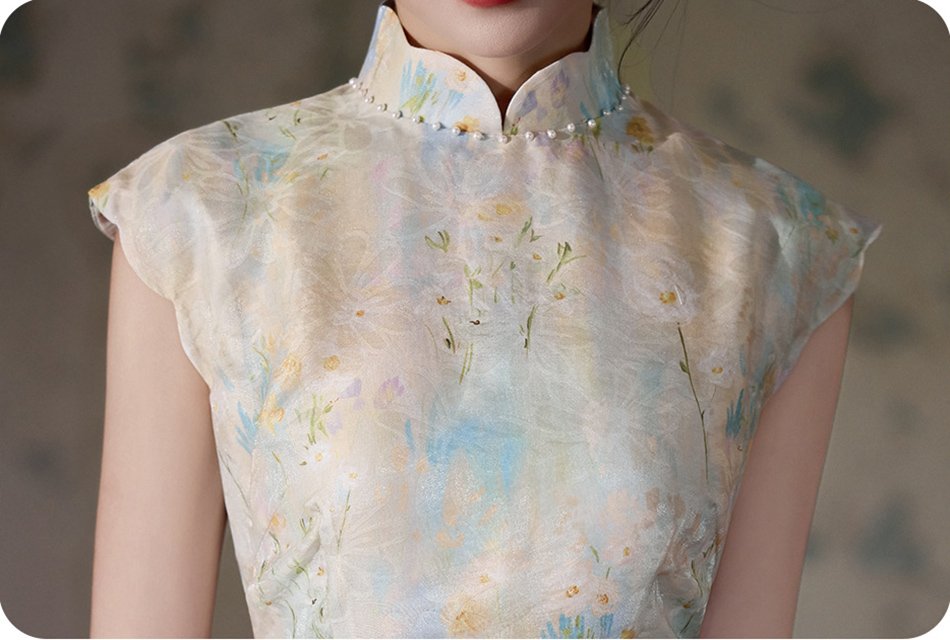 Elegant Mandarin Collar Slim Fit with Side Slits for Women