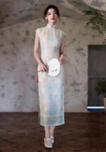 Elegant Mandarin Collar Slim Fit with Side Slits for Women